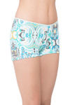 Zivame Soft Cotton Mid Waist Boyshort Panty- Sea Green Paisley — thumbnail 3