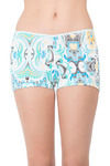 Zivame Soft Cotton Mid Waist Boyshort Panty- Sea Green Paisley — thumbnail 4