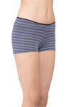 Zivame Soft Cotton Mid Waist Boyshort Panty- Purple Chevron Print — thumbnail 3