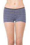 Zivame Soft Cotton Mid Waist Boyshort Panty- Purple Chevron Print — thumbnail 4