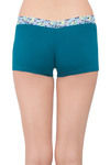 Zivame Super Soft Lace Kissed Boyshort Panty- Teal Floral Lace — thumbnail 2