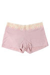 Zivame Soft Cotton Lace Kissed Boyshort Panty- Pink Floral Lace — thumbnail 1