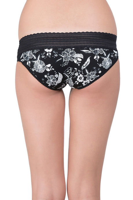 Zivame Super Soft Lace Kissed Hipster Panty- Black Floral Art — image 2