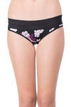 Zivame Super Soft Lace Kissed Hipster Panty- Black N Mauve Rose — thumbnail 1