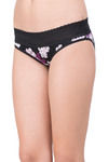 Zivame Super Soft Lace Kissed Hipster Panty- Black N Mauve Rose — thumbnail 3