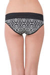 Zivame Soft Cotton Lace Kissed Hipster Panty- Black Geo — thumbnail 2
