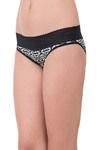 Zivame Soft Cotton Lace Kissed Hipster Panty- Black Geo — thumbnail 3