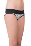 Zivame Soft Cotton Lace Kissed Hipster Panty- Black Camouflage — thumbnail 3