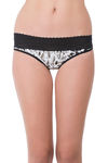 Zivame Soft Cotton Lace Kissed Hipster Panty- Black Camouflage — thumbnail 4