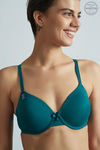 Zivame Zodiac Collection Padded Wired 3/4th Coverage T-Shirt Bra-Green — thumbnail 1