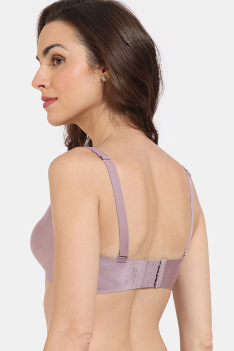 Zivame Miracle Double Layered Non Wired Full Coverage T-Shirt Bra - Elderberry — image 3