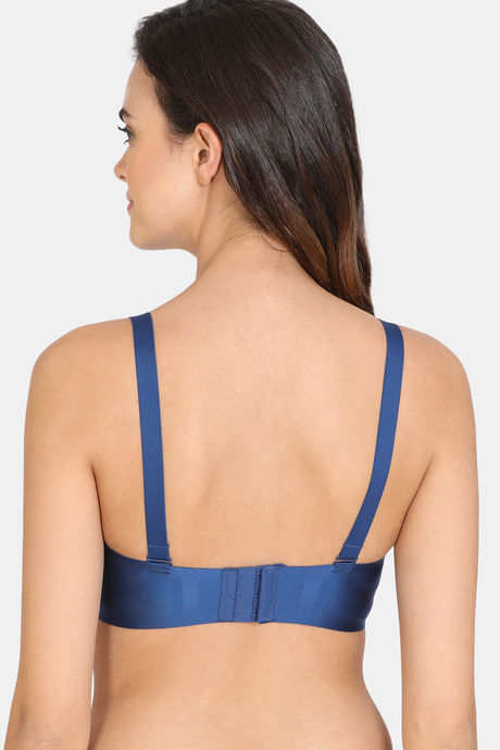 Zivame Miracle Double Layered Non Wired Full Coverage T-Shirt Bra - Navy Peony — image 3