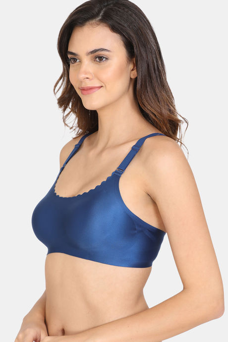 Zivame Miracle Double Layered Non Wired Full Coverage T-Shirt Bra - Navy Peony — image 4