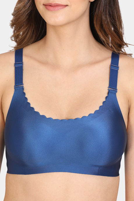 Zivame Miracle Double Layered Non Wired Full Coverage T-Shirt Bra - Navy Peony — image 5