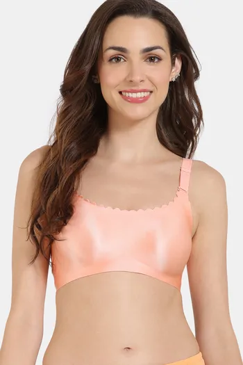 Buy Zivame Padded Non Wired 3/4th Coverage T-Shirt Bra - Nude at