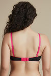 Zivame Basics Double Layered Non Wired Medium Coverage Lace Bra-Jet Black — thumbnail 3