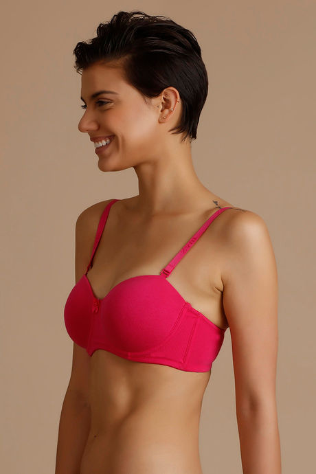 Zivame Padded Wired 3/4th Coverage Strapless Bra-Beetroot Purple — image 4
