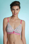 Zivame Whimsical Double Layered Non Wired Medium Coverage Bra-Aztec Print — thumbnail 4
