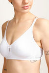 Zivame Double Layered Non Wired Medium Coverage T-Shirt Bra - White — thumbnail 4