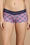 Zivame All Lace Emblishment Mid Waist Boyshorts- Pink Abstract  — thumbnail 1