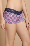 Zivame All Lace Emblishment Mid Waist Boyshorts- Pink Abstract  — thumbnail 3