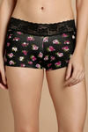 Zivame All Lace Emblishment Mid Waist Boyshorts- Print  — thumbnail 1