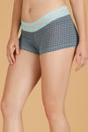 Zivame All Lace Emblishment Mid Waist Boyshorts- Blue Floral Print — thumbnail 2