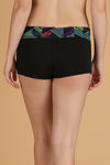 Zivame All Lace Emblishment Mid Waist Boyshorts- White N Black — thumbnail 2