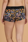 Zivame All Lace Emblishment Mid Waist Boyshorts- Orange N Black Tiger Print — thumbnail 2