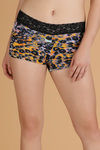 Zivame All Lace Emblishment Mid Waist Boyshorts- Orange N Black Tiger Print — thumbnail 4