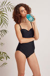 Zivame Super Smooth Ruched Padded Shaping Swimsuit- Black — thumbnail 5