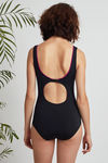 Zivame Super Smooth Scooped Neck Swimsuit - Black Pink — thumbnail 2