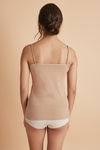 Zivame Basic V-Neck Camisole- Skin — thumbnail 3