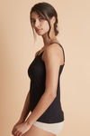 Zivame High Neck Lacy Camisole- Black — thumbnail 2