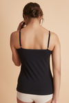 Zivame High Neck Lacy Camisole- Black — thumbnail 3