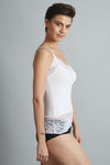 Zivame V-Neck Lacy Camisole- White — thumbnail 2
