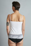 Zivame V-Neck Lacy Camisole- White — thumbnail 3
