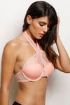 Zivame Moroccan Lace Padded Wired Medium Coverage Bralette - Apricot Blush — thumbnail 3