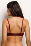 Zivame Moroccan Lace Push Up Wired Medium Coverage Bra-Zinfandel — thumbnail 3