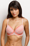 Zivame Moroccan Lace Push Up Wired Medium Coverage Bra-Apricot Blush — thumbnail 1