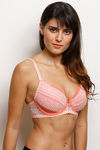 Zivame Moroccan Lace Push Up Wired Medium Coverage Bra-Apricot Blush — thumbnail 2