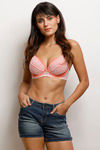 Zivame Moroccan Lace Push Up Wired Medium Coverage Bra-Apricot Blush — thumbnail 4