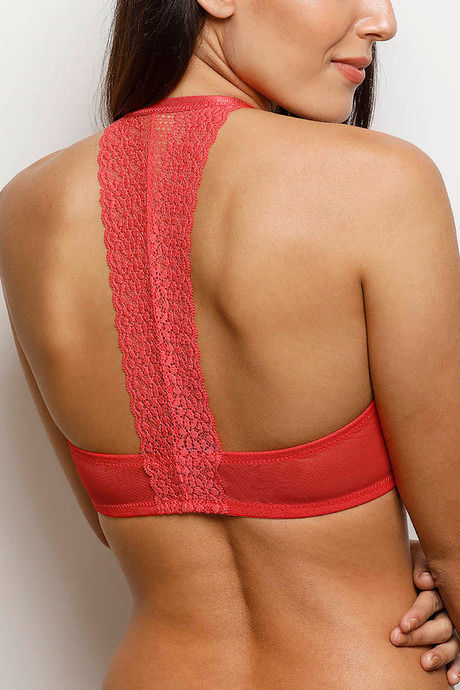 Zivame Moroccan Lace Padded Wired 3/4th Coverage Pretty Back Bra - Bittersweet — image 5