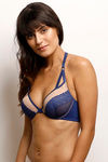 Zivame Moroccan Lace Padded Wired 3/4th Coverage Pretty Back Bra-Blue Depths — thumbnail 2