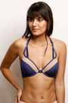 Zivame Moroccan Lace Padded Wired 3/4th Coverage Pretty Back Bra-Blue Depths — thumbnail 6