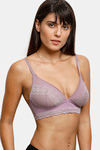 Zivame Moroccan Lace Double Layered Non Wired 3/4th Coverage Lace Bra - Valerian — thumbnail 3