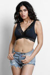 Zivame Double Layered Non Wired 3/4th Coverage Bralette - Anthracite — thumbnail 4