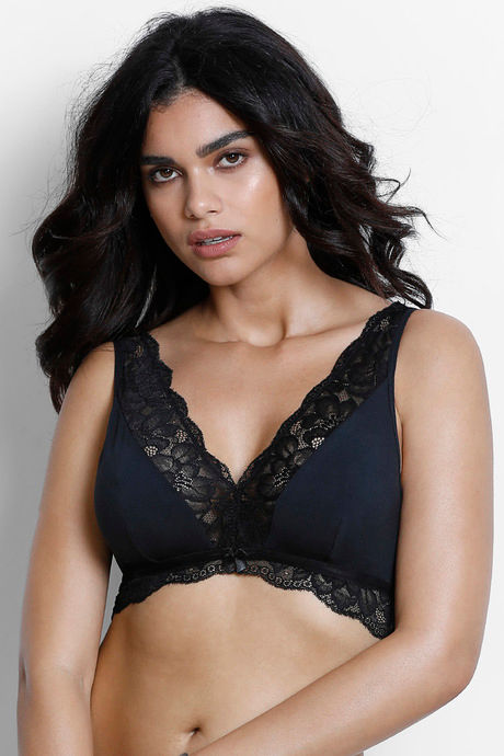 Zivame Double Layered Non Wired 3/4th Coverage Bralette - Anthracite — image 6