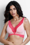 Zivame Double Layered Non Wired 3/4th Coverage Bralette - Quartz Pink — thumbnail 1