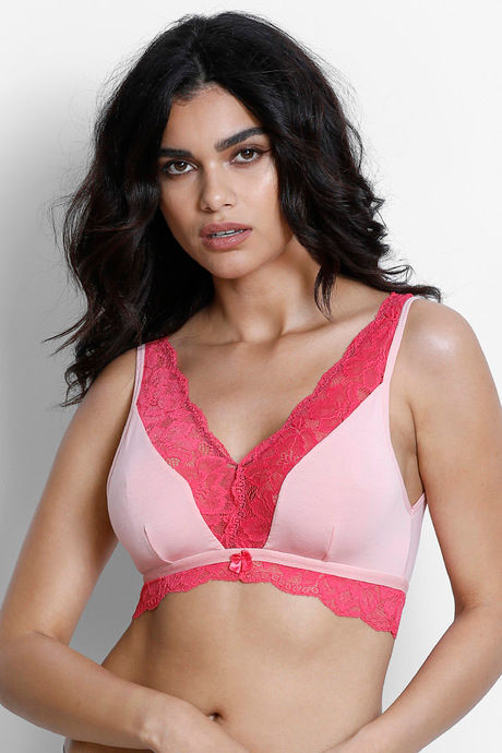 Zivame Double Layered Non Wired 3/4th Coverage Bralette - Quartz Pink — image 6